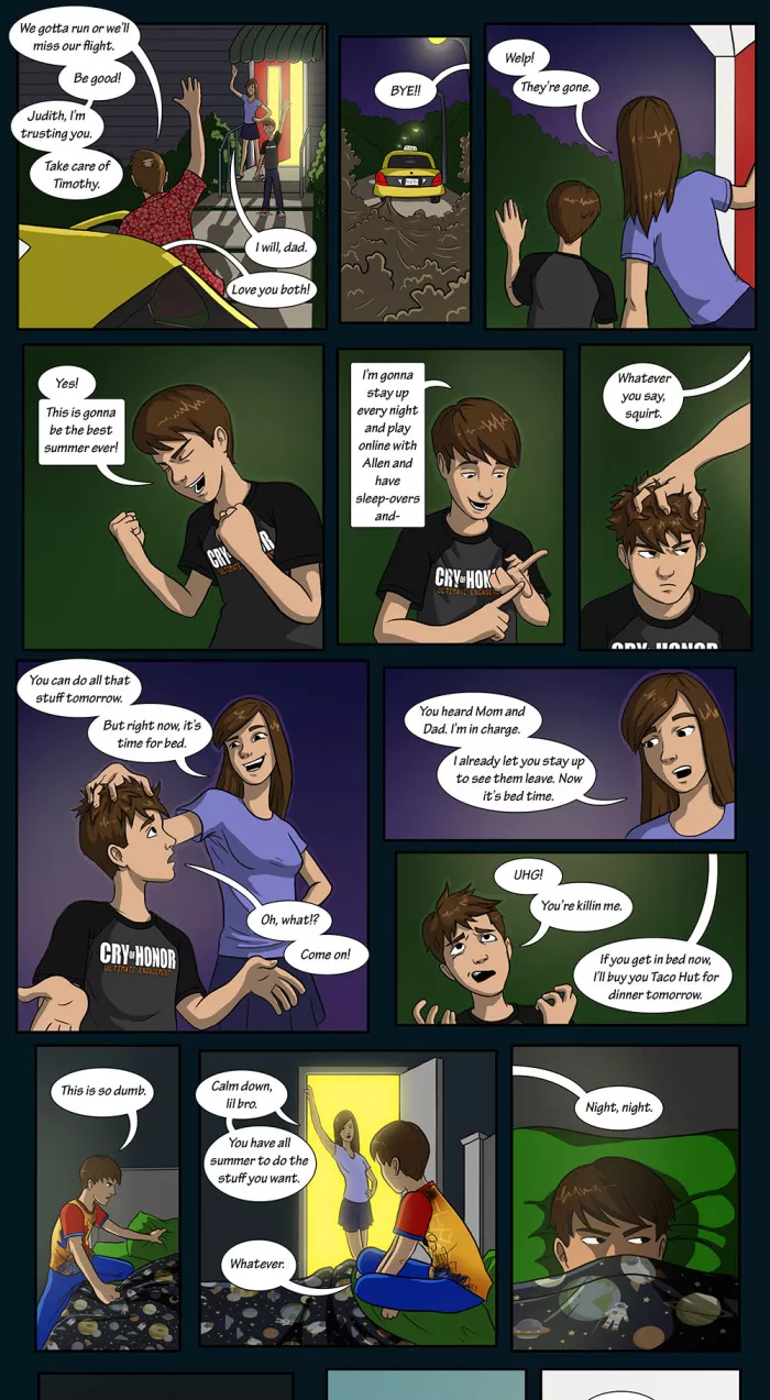 Timothy's summer vacation comic