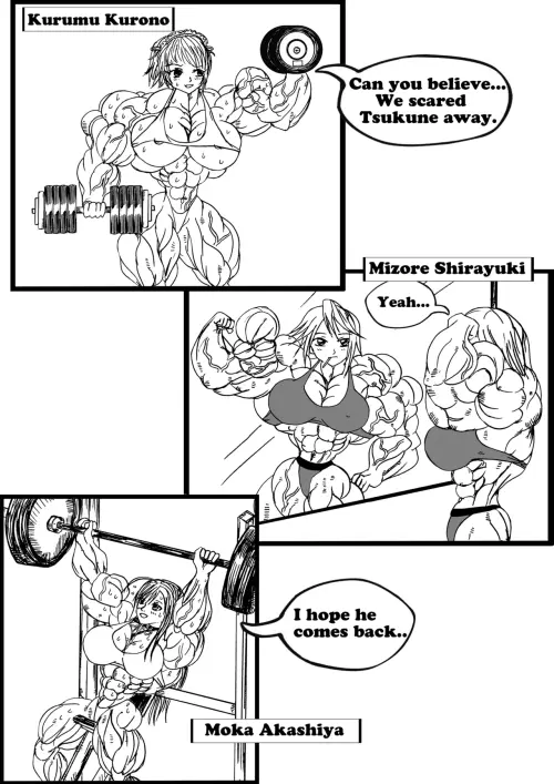 Futanari Female Muscle Growth Comic - Double the Pleasure and Muscle!